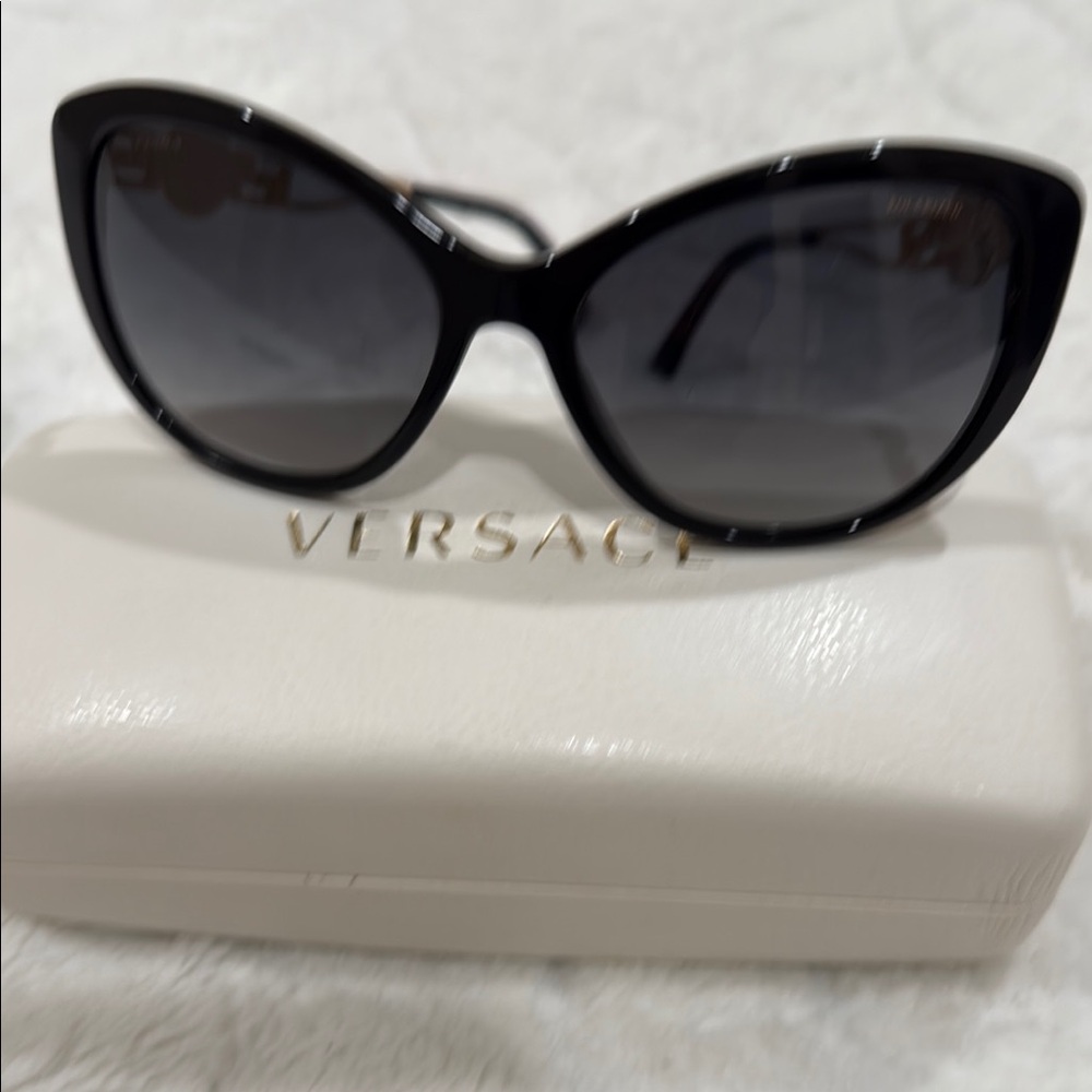 Versace Black Cat-Eye Sunglasses